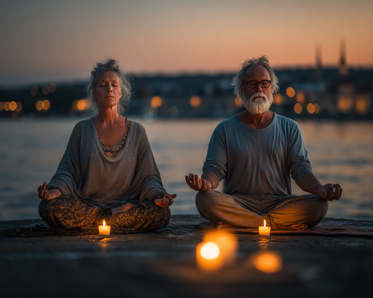 Група задоволених учасників після заняття йогою